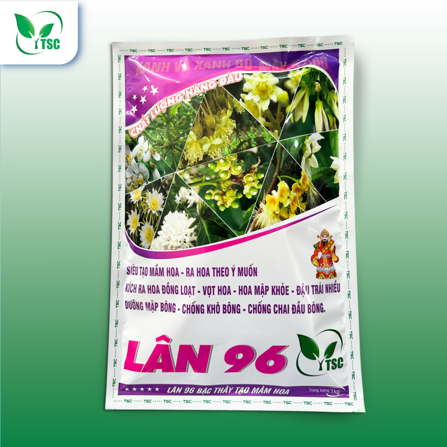 Phân Bón LÂN 96 Thụy Sỹ, Siêu Tạo Mầm Hoa, Kích Ra Hoa Đồng Loạt, Đậu Trái Nhiều, Vọt Hoa - Túi 1kg (dạng bột) - Túi 1kg LÂN 96 THỤY SỸ - BẬC THẦY TẠO MẦM HOA, KÍCH RA HOA ĐỒNG LOẠT THEO Ý MUỐN