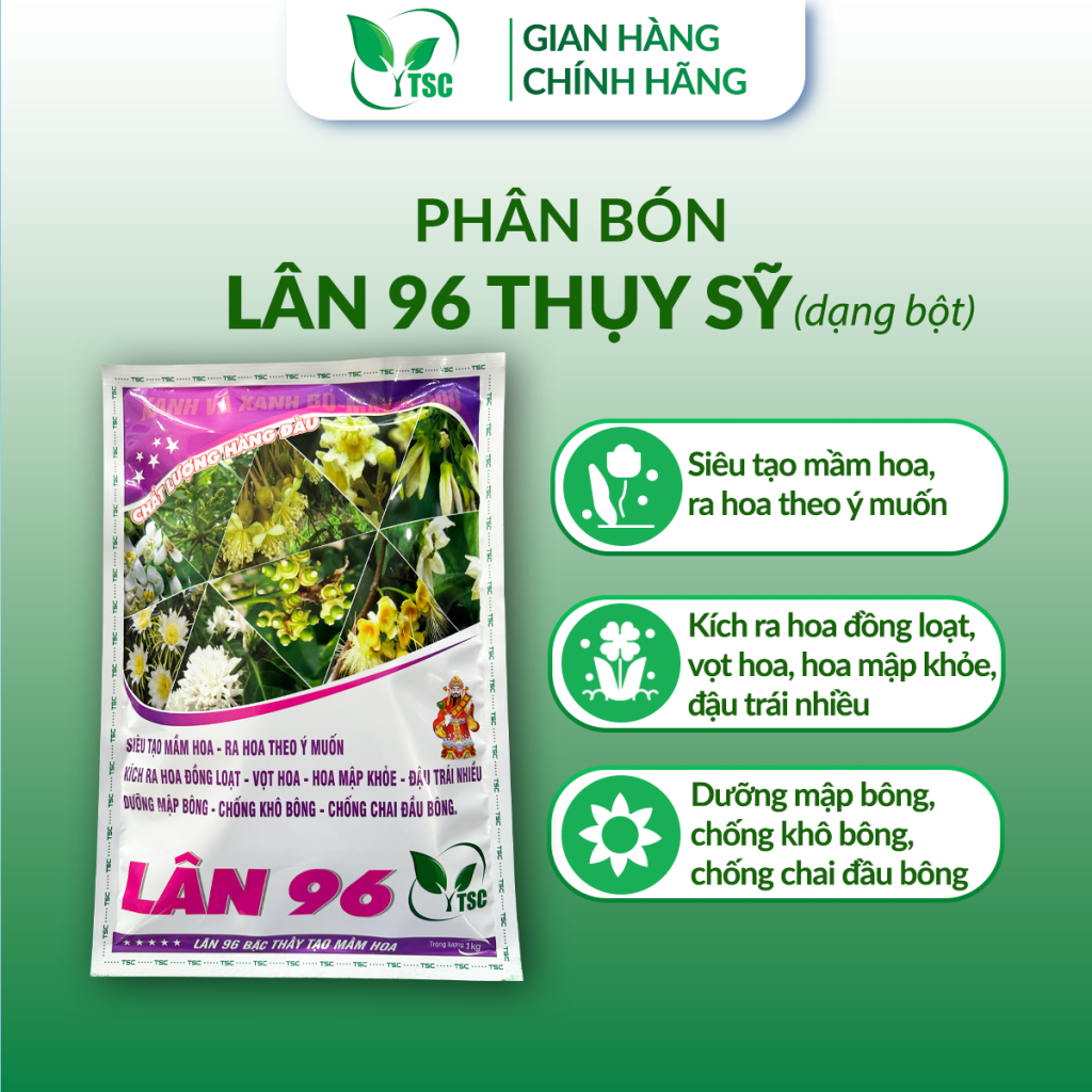 Phân bón Lân 96 Thụy Sỹ (dạng bột) - Túi 1kg lan-96-thuy-sy