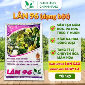 Phân Bón LÂN 96 Thụy Sỹ, Siêu Tạo Mầm Hoa, Kích Ra Hoa Đồng Loạt, Đậu Trái Nhiều, Vọt Hoa - Túi 1kg