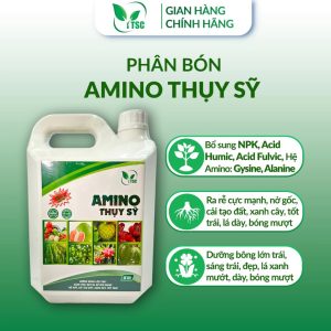 Phân Bón Amino Thụy Sỹ, Dưỡng Bông Lớn Trái, Ra Rễ Cực Mạnh, Nở Gốc, Cải Tạo Đất, Tốt Trái - Can 5 lít