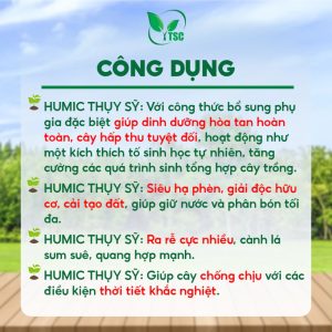 Phân Bón Humic Thụy Sỹ, Cải Tạo Đất, Siêu Ra Rễ, Dày Lá, Siêu Cứng Cây, Hạn Chế Đổ Ngã - Túi 1kg
