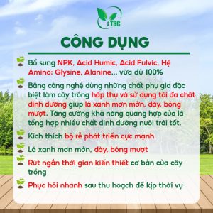 Phân Bón Amino Thụy Sỹ, Dưỡng Bông Lớn Trái, Ra Rễ Cực Mạnh, Nở Gốc, Cải Tạo Đất, Tốt Trái - Can 5 lít