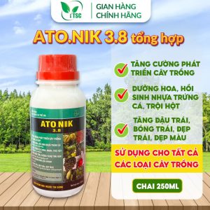 Phân Bón Thụy Sỹ Phân bón ATONIK 3.8 Thụy Sỹ, Nhụy Trứng Cá Xanh, Trội Hột, Dưỡng Hoa, Bóng Trái, Đẹp Trái - Chai 250ml