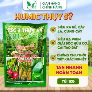 Phân Bón Thụy Sỹ Phân Bón Humic Thụy Sỹ, Cải Tạo Đất, Siêu Ra Rễ, Dày Lá, Siêu Cứng Cây, Hạn Chế Đổ Ngã - Túi 1kg