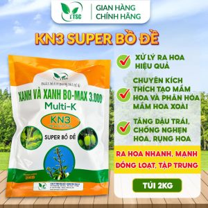 Phân bón KN3 Super Bồ Đề Thụy Sỹ, Xử Lý Ra Hoa, Trái Lớn Tối Đa, Tăng Độ Ngọt, Lên Màu Cực Đep - Túi 2kg