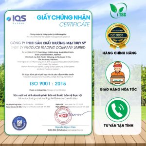 Giấy chứng nhận ISO Phân Bón Thụy Sỹ