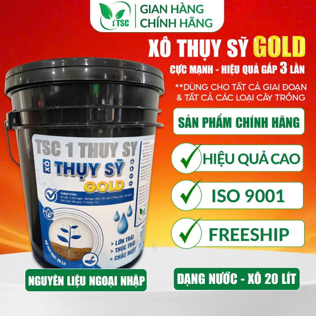 Xô Hữu Cơ Thụy Sỹ Gold (20 lít) - Phân Bón Hữu Cơ Cao Cấp, Lớn Trái Tối Đa, Nặng Ký Phân Bón Hữu Cơ Cao Cấp Thụy Sỹ Gold, Lớn Trái Tối Đa, Nặng Ký