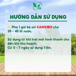 Bột Sủi CANXIBO Thụy Sỹ Chống Rụng Trái, Nứt Trái, Sượng Trái, Ngừa Thối Đít Trái, Giúp Chắc Trái, Lớn Trái - Gói 10Gr